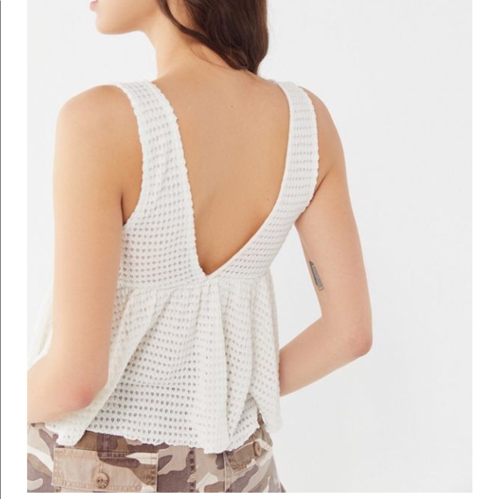 NEW Urban Outfitters Deep-V Peplum Top